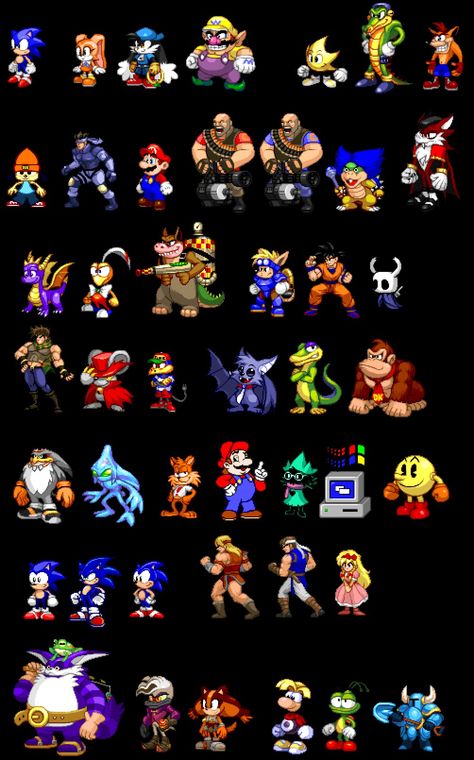 Nintendo Sprites, Big The Cat, Super Smash Bros Brawl, Nintendo Super Smash Bros, 90s Art, Superhero Poster, Pixel Art Tutorial, Vintage Video Games, Fandom Crossover