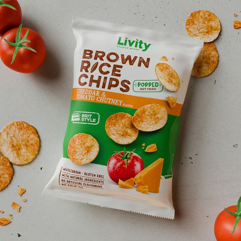 Livity – Packaging Of The World Chips Packet Photography, Snack Design Packaging, Premium Food Packaging Design, Makhana Packaging, Healthy Snacks Packaging, Chips Photoshoot, Packing Design Ideas, Packaging Moodboard, Chips Packaging Design