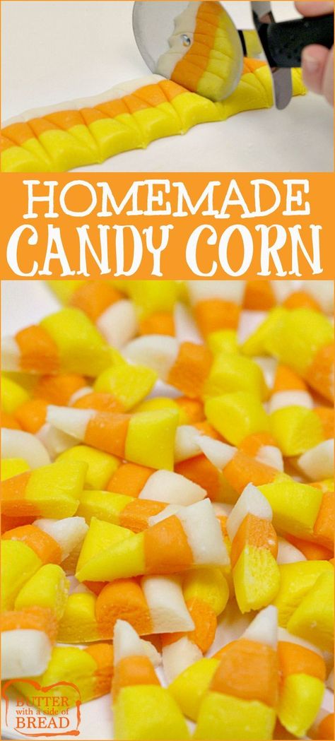 Homemade Candy Corn is easy to make and even more delicious than the store-bought version of this favorite Halloween treat! Homemade Candy Corn Recipe, Candy Corn Recipe, Easy Dessert Dips, Home Made Candy, Homemade Candy, Dessert Dips, Homemade Candies, Halloween Treat, Favorite Candy