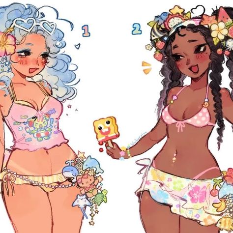 🫐 blueberri °• on Instagram: "Adopts 🌊 🍉🐬🍍 ( closed )  i wanna do more adopts like this :3c  ੈ♡˳   1&2 ~ sb; $25 ab; none   tysm in advance, even if u don't bid!! 💙♪ ⊹˚.⋆   t a g s ... #adopts #adoptables #bidtoadopt #offertoadopt #bta #ota #adoptauction #adoptsforsale #characterdesign" Pretty Art Styles, Adoptables Characters, Oc Adopts, Cute Artstyle, Childhood Cartoons, Cocoppa Wallpaper, Swag Art, Drawing Style, Pretty Drawings