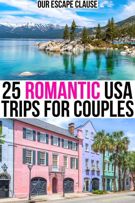 Couples Trips, Honeymoon Destinations Usa, Trips For Couples, Romantic Trips, Usa Trips, Romantic Travel Destinations, Us Travel Destinations, Romantic Destinations, Romantic Vacations