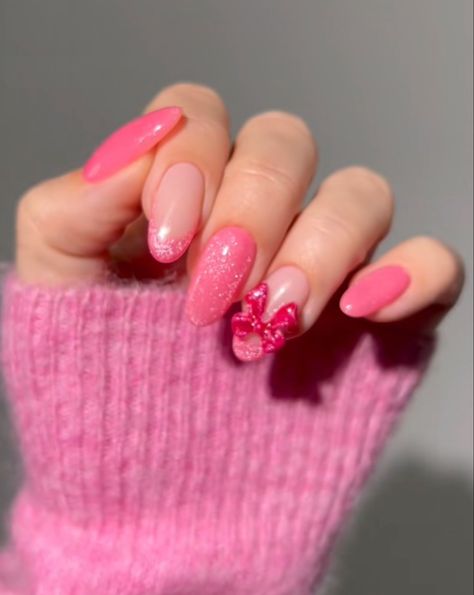 Pink Barbie Nail Art, Acrylic Nails Barbie, Pink Barbie Nails, Barbie Nail Art, Bachelorette Nails, Nails Pink Acrylic, Spring Break Nails Acrylic, Glitter Toe Nails, Nails Barbie