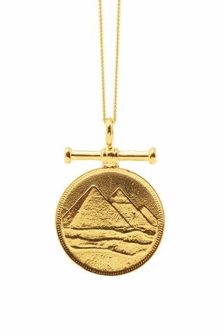 Necklaces – omiwoods The Pyramids Of Giza, Pyramid Necklace, Egypt Jewelry, The Pyramids, Gold Coin Necklace, Ancient World, Pyramids Of Giza, Elegant Bracelet, African Jewelry