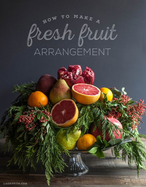 fresh fruit centerpieces #CraftsDIYSerendipity #crafts #diy #projects #tutorials Craft and DIY Projects and Tutorials Fruit Display Wedding, Edible Fruit Arrangements, Fruit Centerpieces, Fruit Displays, Winter Fruit, Fruit Display, Christmas Fruit, Christmas Table Centerpieces, Fruit Arrangements