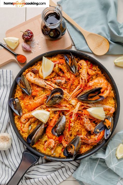 Dive into the Instant Pot Paella Recipe: Simple & Flavorful with our ultimate Paella Recipe. This Spanish Paella Recipe is easy to prepare with our Paella Recipe Easy method. Enjoy a rich Paella Recipe Seafood featuring a sumptuous Seafood Paella. Perfect for a memorable Seafood Dinner and ideal for fans of Läcker Mat. Explore the full recipe and elevate your meals at homepressurecooking.com! Authentic Spanish Paella Recipe, Spanish Paella Recipe, Paella Recipe Seafood, Spanish Paella, Paella Recipe, Seafood Paella, Healthy Food Recipes Clean Eating, Läcker Mat, Seafood Dinner