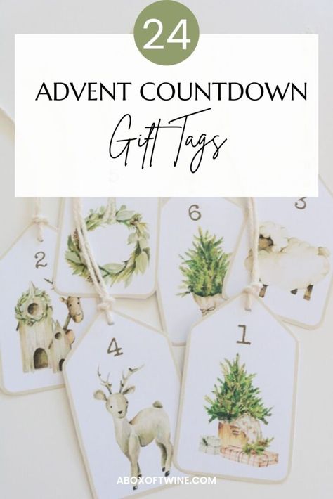 Advent Calendar Tags, Advent Tags, Free Printable Advent Calendar, Free Printable Christmas Tags, Scandinavian Crafts, Advent Gifts, Advent Calendar Printable, Countdown Gifts, Printable Advent Calendar