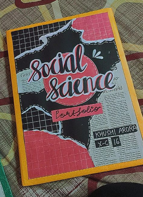 Social science is my fav subject so the project needs to be the hottest ✨ Gift Ideas For Artists, Cover Page For Project, Book Cover Page Design, Creative Book Cover Designs, Presentation Ideas For School, Project Cover Page, Module Design, Holiday Homework, File Decoration Ideas