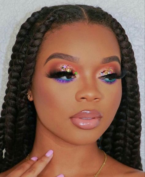 Colorful Makeup Looks, Carnival Makeup, Brown Skin Makeup, Cool Makeup Looks, Glam Makeup Look, Dope Makeup, Makeup Eye Looks, Creative Makeup Looks, Glamour Makeup