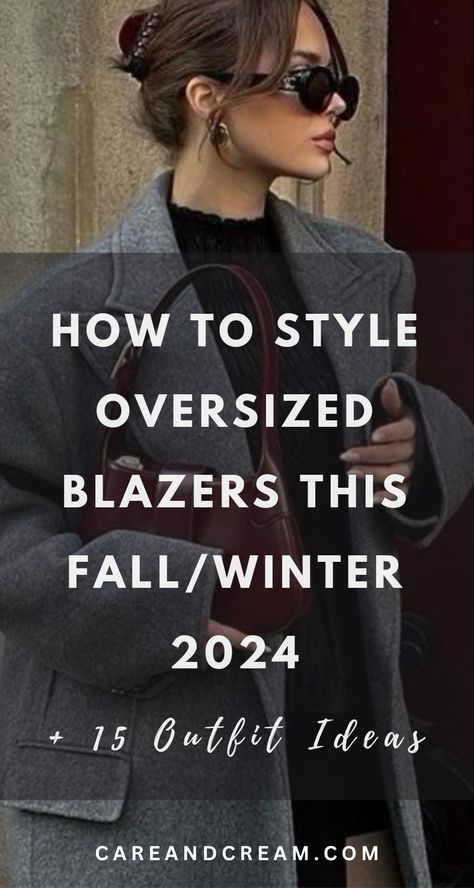 Explore the ultimate guide to oversized blazers for fall/winter 2024! Discover women's oversized blazer outfit ideas and top picks and learn how to style oversized blazers. Embrace fall winter outfits with these fall winter trends. Casual oversized blazer outfits, oversized blazers outfits. Blazer Outfits For Winter, Outfits With Plaid Blazer, Baseball Cap Blazer Outfit, Oversized Blazer Styling, White Blazer Fall Outfit, Outfits With Oversized Jackets, Blazer Outfits Casual Fall, Hoodie With Blazer Outfit, How To Style An Oversized Blazer