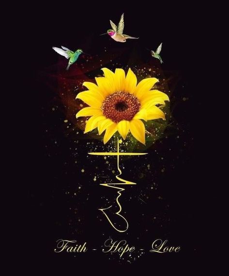 Hope is healing Faith Hope Love Tattoo, Sunflower Home Decor, Sunflower Quotes, Hippie Quotes, Ear Tattoo Ideas, Butterfly Quotes, Sunflower Pictures, Sunflower Tattoos, Sunflower Wallpaper