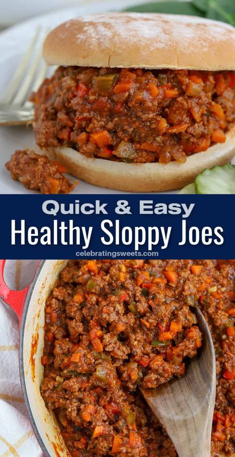 Lean Ground Beef Recipe, Healthy Sloppy Joe Recipe, Healthy Sloppy Joes, Healthy Beef Recipes, Healthy Ground Beef, Classic Sandwich, Ground Beef Recipes Healthy, Healthy Beef, Keto Beef Recipes