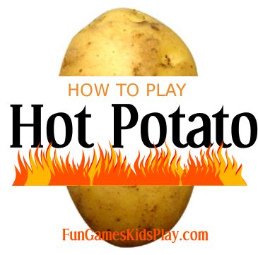 How to play  the classic children's game of Hot Potato.  Easy and fun game for all ages.  #hot #potato #classic #childrens #game #party https://fungameskidsplay.com/hotpotatogame.htm Hot Potato Game, Team Games For Kids, Balloon Party Games, Bean Bag Games, Egg Game, Hot Potato, Games To Play With Kids, Outside Games, Indoor Games For Kids