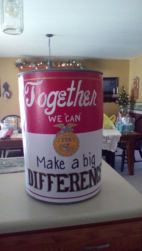 Food Donation Box Ideas Thanksgiving, Food Drive Display Ideas, Canned Food Drive Ideas, School Canned Food Drive, Food Drive Donation Box Ideas, Food Pantry Donation Box Ideas, Can Drive Box Ideas, Food Drive Collection Box Ideas, Food Drive Boxes Ideas