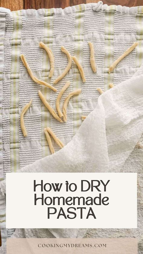 How to Dry Homemade Fresh Pasta (for longer storage) Pasta Drying Rack Diy How To Make, How To Dry Pasta For Storage, Drying Fresh Pasta, Drying Pasta For Storage, Dehydrating Homemade Pasta, How To Dry Fresh Pasta, Homemade Pasta Storage, Storing Homemade Pasta, How To Dry Pasta