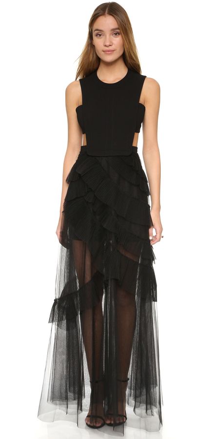 BCBGMAXAZRIA Tulle Cutout Gown #bcbg #black #tulle #cutout #dress #gown #fashion Cutout Gown, Harness Dress, Gown Black, Tulle Gown, Bcbgmaxazria Dresses, Cutout Dress, Tiered Dress, Tulle Dress, Featuring Dress