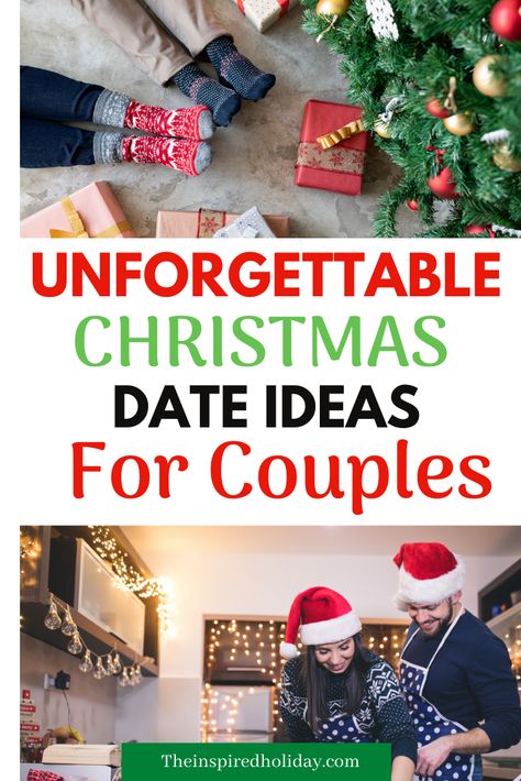 Christmas Eve Date Night, Christmas Movie Date Night Ideas, Holiday Couple Pictures Christmas Time, Christmas Eve Traditions For Couples, Christmas Date Night Ideas, Christmas Date Night At Home, Romantic Christmas Ideas, Christmas For Couples, Christmas Traditions For Couples