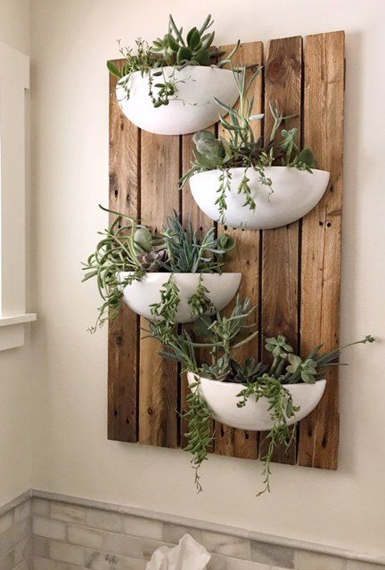 Diy Live Wall Indoor, Wood Plank Planter Wall, Boho Focal Wall, Succulent Living Wall, Wellness Collective, Wall Planters Indoor, Plant Wall Decor, Farm Store, Suit Ideas