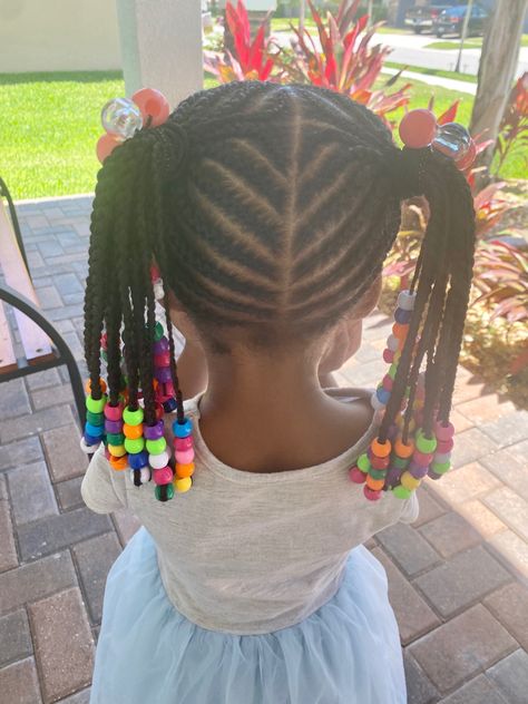 Braided Pigtails Black Kids, 2 Braided Ponytails For Kids, Two Braided Ponytails For Kids, Princess Braids, White Girl Braids, Black Toddler Hairstyles, Braided Ponytails, Two Ponytail Hairstyles, Mixed Girl Hairstyles