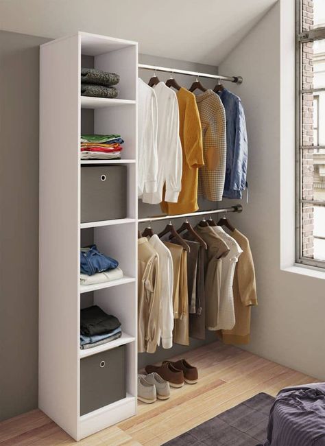 Closet Design Plans, Cubbies Mudroom, Mens Bedroom Decor, Window Mudroom, Organized Closet, Open Wardrobe, Closet Design Layout, No Closet Solutions, Closet Renovation