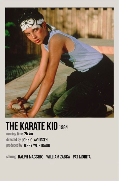 Karate Kid 2, Karate Kid 1984, Karate Kid 1, Kids Movie Poster, Polaroid Movie Poster, Movie Character Posters, The Karate Kid 1984, Karate Kid Movie, The Karate Kid