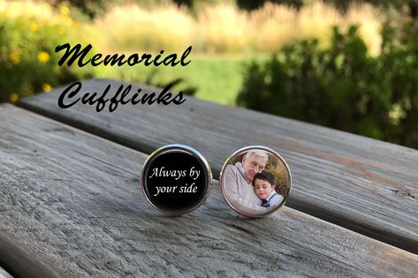 "❤️ BEST GIFT EVER ❤️ Memorial cufflinks for wedding, Photo Cuff Links, Wedding Cuff links, Picture Cuff Links, custom cufflinks, Groom cufflinks, photo cufflinks Beautiful way to remember a loved one on your wedding day. Our memorial cuff links feature YOUR photo on one link and \"Always by your side\" on the other link (black background with white lettering) If you want a 2 photo version -here is the listing https://www.etsy.com/listing/277548658/custom-photo-cuff-links-wedding?ga_search_query Cuff Links Wedding, Men Attire, Wedding Cufflinks Groom, Always By Your Side, Wedding Cuff Links, Groom Cufflinks, Wedding Cuff, Custom Cufflinks, Best Gift Ever