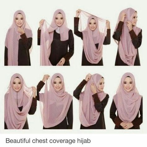 Square Hijab Tutorial, Purple Hijab, Hijabi Mode, Hijab Stile, How To Wear Hijab, Fesyen Islam, Simple Hijab Tutorial, Stile Hijab, Simple Hijab