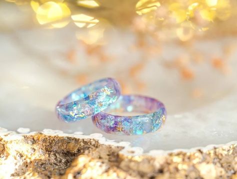 Blue and Purple Iridescent Resin Ring, Thumb Rings for Women, Fairy Ring Fairycore, Cute Unique Ring, Promise Ring for Her, Resin Jewelry - Etsy Thumb Rings For Women, Iridescent Resin, Purple Resin, Fairy Ring, Resin Rings, Purple Tone, Promise Ring For Her, Unique Bands, Iridescent Blue