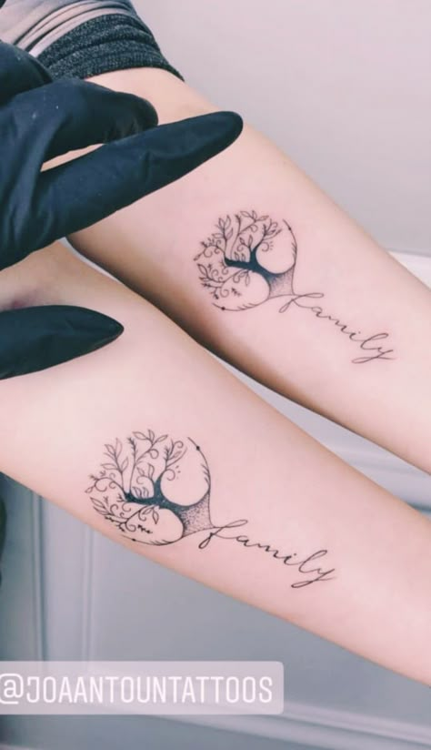 Small Matching Tattoos For Family, Matching Tattoos For Family, Family Matching Tattoos, Tattoos For Family, Tattoos Representing Family, Matching Cousin Tattoos, Family Sleeve Tattoo, Unity Tattoo, Matching Family Tattoos