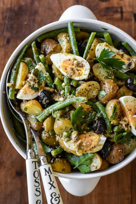 Potato And Green Bean Salad, Potato And Green Bean, Pasti Fit, Green Bean Salad, Fest Mad, Plats Healthy, Green Bean Salads, Low Carb Paleo, Deilig Mat