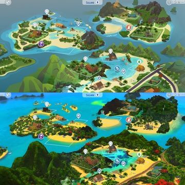 Sulani Map Replacement - DOWNLOAD | 20th Century Plumbob on Patreon Sims 4 Sulani Map Replacement, Sims 4 Sulani Save File, Sims 4 Cc Maps, Sims 4 World Map Replacements, Sims 4 Plum Fruit Mod, Sims 4 Sulani Builds, Sims 4 Map Replacements, Sims 4 Cc Sulani, Sulani Sims 4