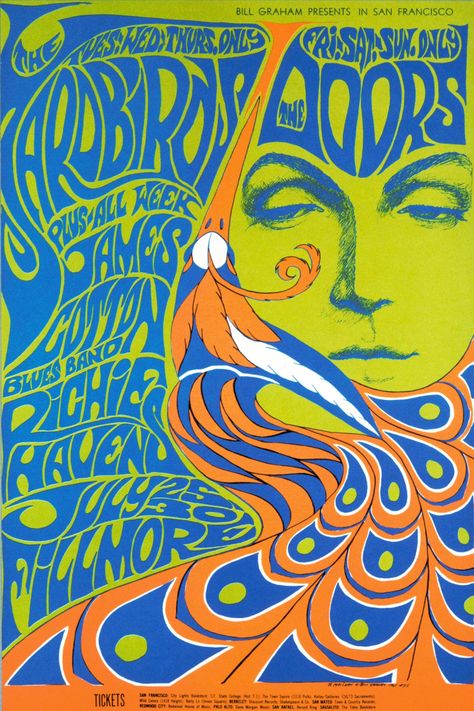 Bonnie MacLean, Psychedelic Poster Artist, Is Dead at 80 - The New York Times Wes Wilson, 1960s Posters, Poster Grafico, Hippie Posters, Rock Poster Art, Psy Art, Richard Avedon, Hur Man Målar, Concert Poster