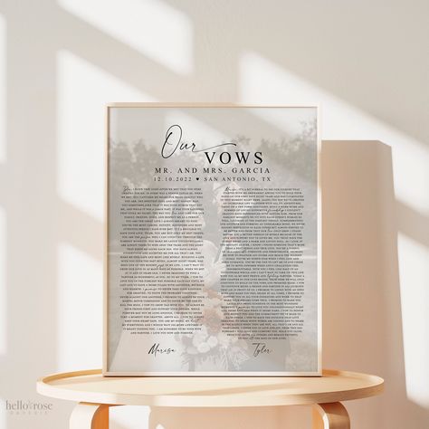 Paper Wedding Anniversary Gift, Anniversary Gift For Him, Paper Wedding, Wedding Anniversary Gift, Anniversary Gifts For Him, Wedding Vows, Printable Gift, Wedding Paper, Wedding Anniversary Gifts