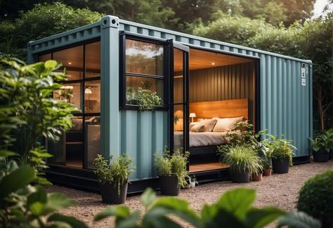 Transform your backyard with our shipping container garden sheds: durable, customizable, and a modern twist on the classic outbuilding. Shipping Container Garden Room, Shipping Container Garden Shed, Storage Container Shed, Shipping Container Garden, Container Shed, Container Sheds, Container Business, Shipping Container Sheds, Container Project