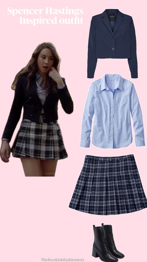 A perfectly preppy outfit inspired by Spencer Hastings. The perfect look for a day studying at the library. Studying At The Library, Spencer Hastings Outfits, Spencer Hastings, Outfit Inspired, Preppy Outfit, The Library, Teen Fashion Outfits, Mode Style, Teen Fashion