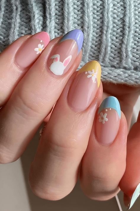 Spring is here, and it’s the Easter season. It’s time for floral home decor, bunny-shaped cookies, and exciting egg-hunting games. But if… Easter Nails Design Spring, Easter Nail Ideas, Pastel Nail Art, Simple Spring Nails, April Nails, Pastel Nails Designs, Bunny Nails, Easter Nail Designs, Easter Nail