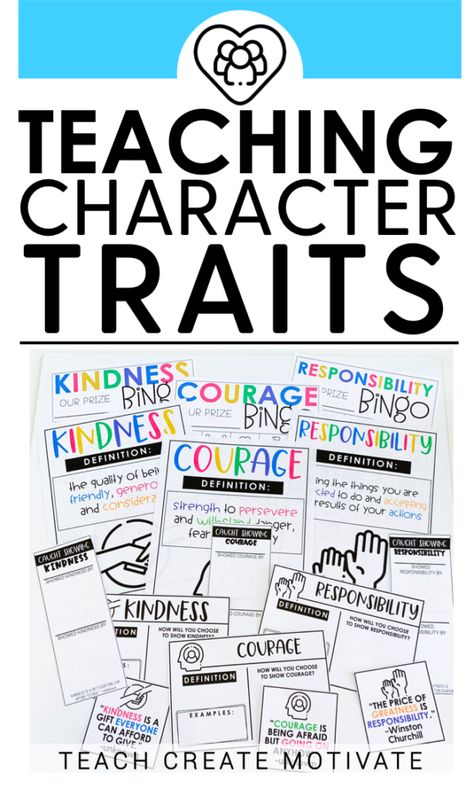 Character First Education, Pillars Of Character Activities, Character Trait Lessons, Character Traits List, Teaching Character Traits, Character Traits Activities, Character Education Activities, Class Community, Character Education Lessons