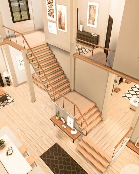 Sims 4 Hus, Sims 4 Loft, Sims 4 Modern House, Sims 4 Houses Layout, Sims Freeplay Houses, Casa Loft, Muebles Sims 4 Cc, Sims 4 Bedroom, Story Layout