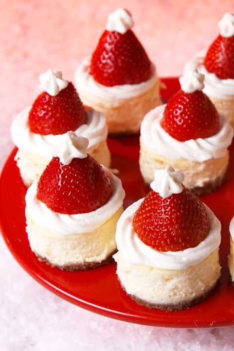 Christmas Cheesecake Recipes, Cheesecake Bites Recipe, Christmas Cheesecake, Best Christmas Desserts, Vegetarian Cake, Cheesecake Bites, Christmas Food Desserts, Christmas Dessert, Christmas Party Food