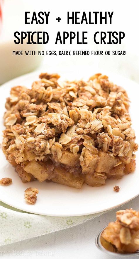 Apple Breakfast Bake Healthy, Best Dessert For Diabetics, Whole30 Apple Crisp, 5 Ingredient Apple Crisp, Baked Apple Crumble Healthy, Apple Crisp Recipe No Flour, 21 Day Fix Apple Crisp, Vegan Apple Crisp Recipe With Oats, Apple Oat Crumble Healthy