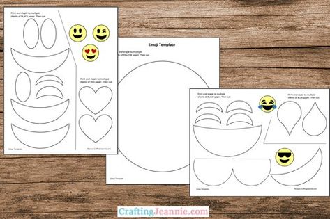 Emoji Craft (Free Template) Emoji Preschool Activities, World Emoji Day Activities For Kids, Emoji Craft Ideas, Emoji Day Activities For Kids, Printable Emoji Faces Free, Emoji Crafts For Kids, Emoji Costume Diy, Free Emoji Printables, Emoji Templates