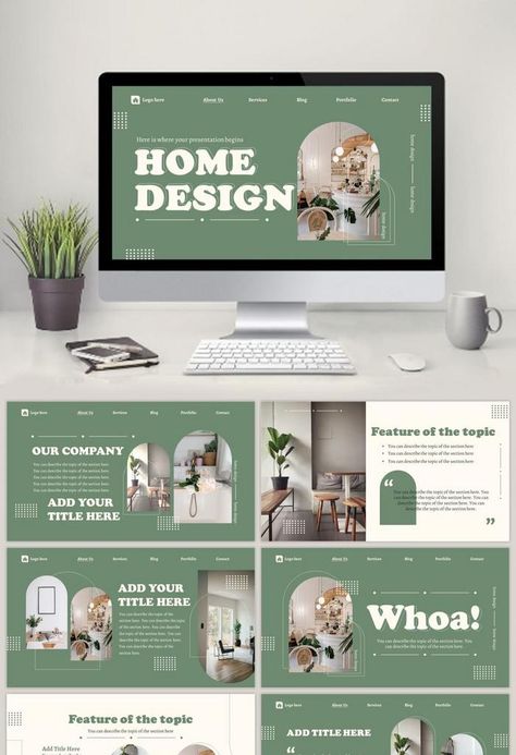 Research Powerpoint Template, Green Presentation Design, Canva Presentation Ideas Aesthetic, Canva Ideas Design Template, Ideas For Presentation, Creative Presentation Design, Green Presentation, Green Home Design, Canva Presentation Template