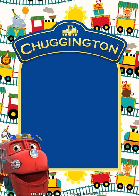 Cool 20+ Chuggington Canva Birthday Invitation Templates Do your preschoolers love the show Chuggington? New in the United States, young children are quickly falling in love with these train engines called Chuggers. Don't miss these Chuggington Canva Birthd... Chuggington Birthday Party, Train Cookies, Train Party, Train Engines, Chip Bags, Kool Aid, Colorful Party, Toy Train, For Your Party