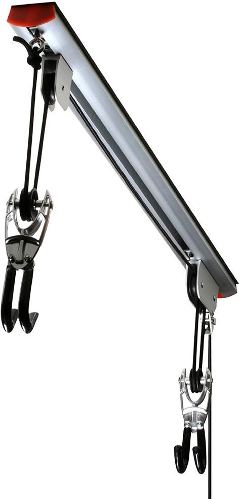 Amazon.com : RAD Cycle Products Rail Mount Bike and Ladder Lift for Your Garage or Workshop Holds up to 75 Pounds No Mounting Board Needed : Ladder Ball Games : Sports & Outdoors Kayak Hoist, Garage Ceiling Storage, Ladder Ball, Best Ladder, Bike Storage Garage, Bike Storage Solutions, Bike Lift, Bike Hanger, Mounting Board