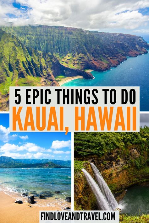 Planning on a Kauai vacation? This Kauai, Hawaii travel guise covers the best things to do in Kauai, especially for first-timers, honeymooners, and even adventure lovers! From an epic road trips to beautiful beaches, waterfalls, hidden gems, etc are some of the many things you will experience in this kauai guide! Kauai Hawaii | Kauai Hawaii things to do in | beach destinations | beach vacation | Hawaii vacation | kauai Hawaii honeymoon | Kauai photos Kauai Hawaii Honeymoon, Things To Do In Kauai, Hawaii Itinerary, Kauai Travel, Hawaii Kauai, Kauai Vacation, Hawaii Things To Do, Napali Coast, Los Angeles Travel