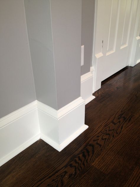 Historic trim details. Our baseboards are actual wood (not speedboard or  pressboard). Baseboard Trim Styles, Bathroom Baseboard, Baseboard Ideas, Modern Baseboards, Baseboard Styles, Baseboard Trim, Baseboard Molding, House Trim, Floor Molding