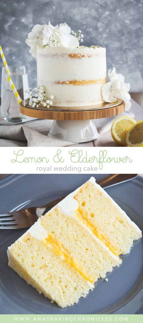 Lemon Cake Decoration Simple, Elderflower Cake Recipe, Lemon Meringue Wedding Cake, Two Tier Lemon Wedding Cake, Lemon Elderflower Cake, Lemon Wedding Cake Recipe, Lemon And Elderflower Cake, Vegan Wedding Cake Recipe, Easter Cake Flavors