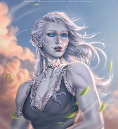 Air Genasi, Art And Drawing, Elf Art, Dnd Dragons, Fantasy Sci Fi, Dnd Art, Dark Elf, Character Creation, Dnd Characters