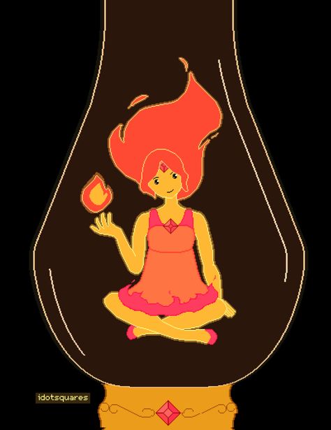 Hehehe flame Fire Princess, Pixel Art, Art