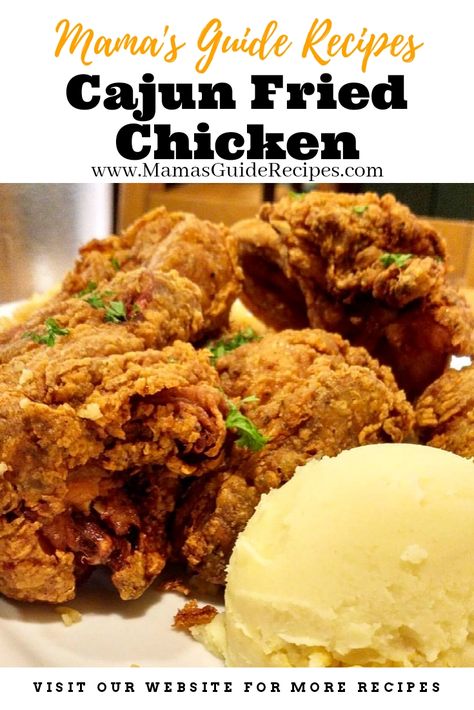 Cajun Fried Chicken Louisiana Fried Chicken, Bbq Pork Spare Ribs, Cajun Fried Chicken, Chicken Batter, Cajun Fries, Creole Cooking, Cajun Dishes, Cajun Creole Recipes, Spicy Chicken Recipes