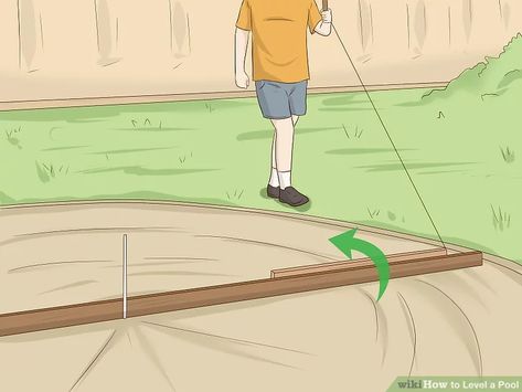 How to Level a Pool: 15 Steps (with Pictures) - wikiHow Installing Above Ground Pool, Backyard Wonderland, Pool Rails, Above Ground Pool Steps, Cowboy Pool, Swimming Pool Landscaping, Diy Swimming Pool, Pool Life, Pool Steps